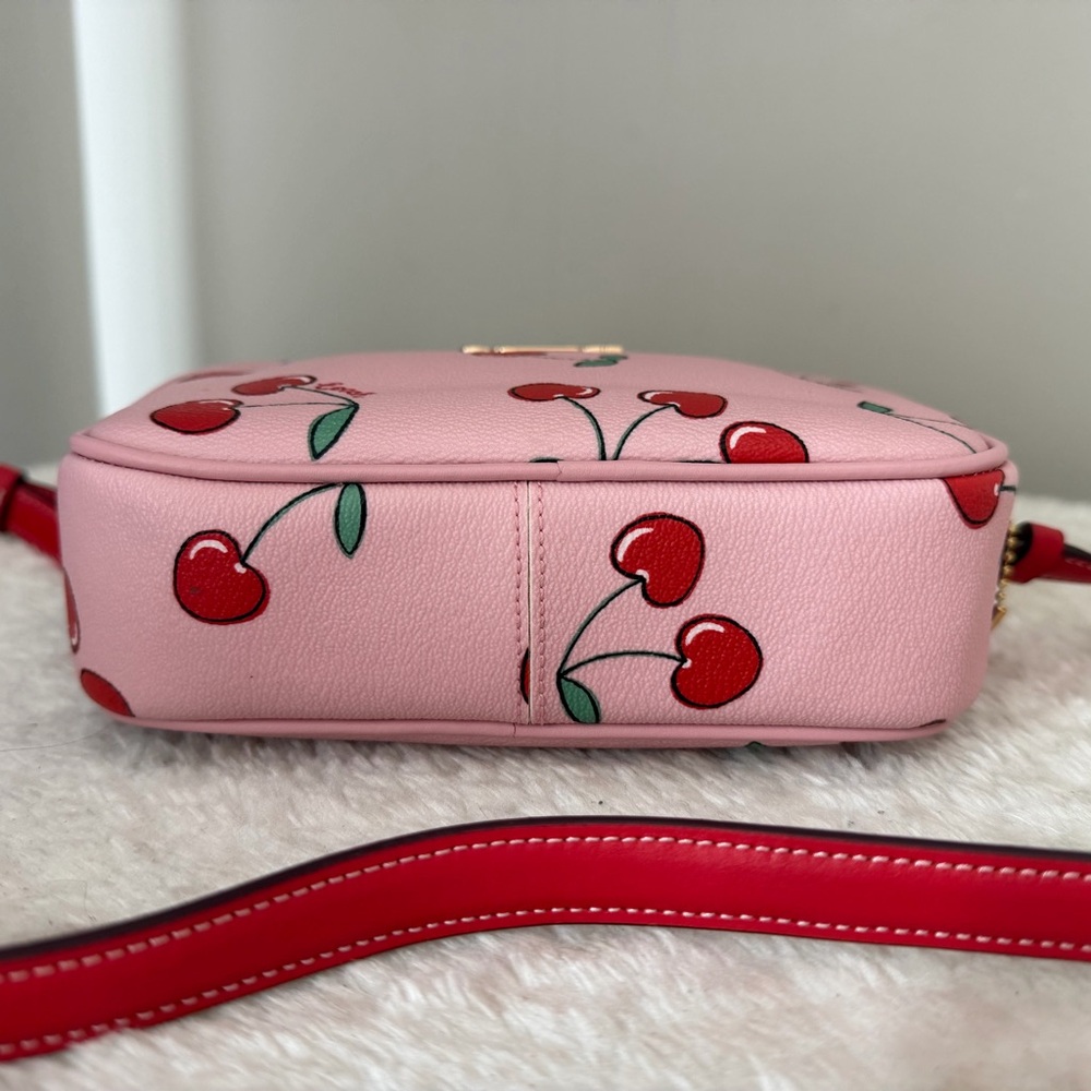 Coach Mini Jamie Camera Bag With Heart Cherry Print - Picture 11 of 12